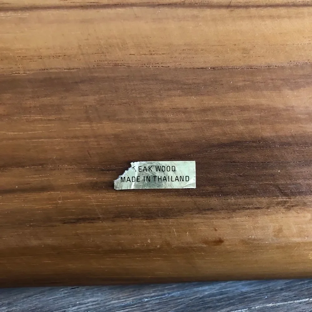 Vintage hand carved Teakwood trinket tray